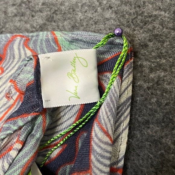 Vera Bradley Soft Fringe Scarf Paradise Floral Mint Rayon New With Tags Gift - Picture 7 of 9